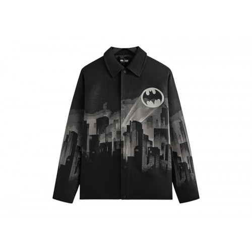 Оригинальный шмот Kith x Batman Signal Tapestry Coaches Jacket Black