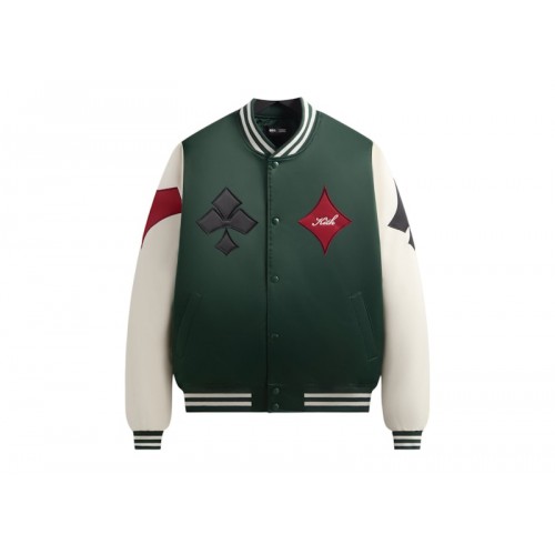 Оригинальный шмот Kith x Batman Joker Satin Bomber Jacket Ivy Green