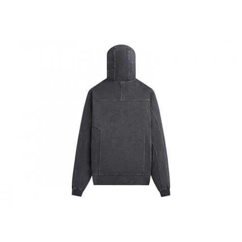 Оригинальный шмот Kith x Batman Quarter Zip Moto Hoodie Black