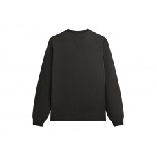 Kith x Batman Logo Vintage Long Sleeve Tee Black