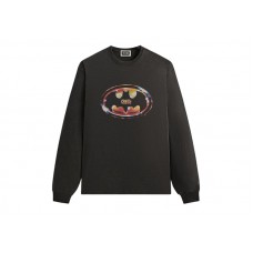 Kith x Batman Logo Vintage Long Sleeve Tee Black