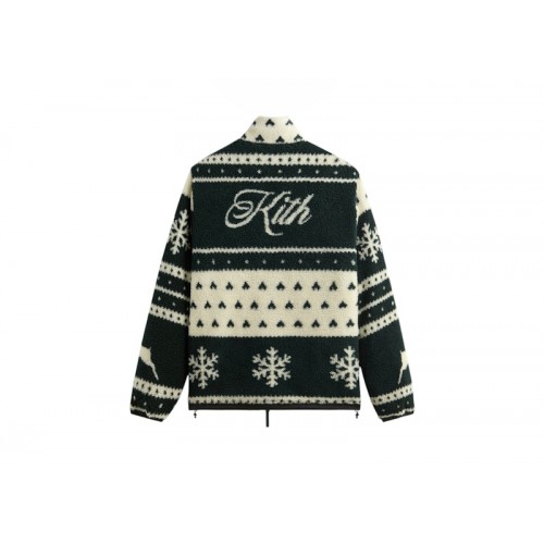 Оригинальный шмот Kith Kithmas All-Over Printed Sherpa Jacket Stadium