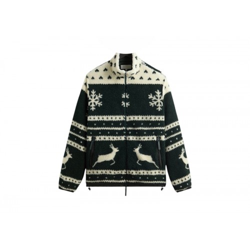 Оригинальный шмот Kith Kithmas All-Over Printed Sherpa Jacket Stadium