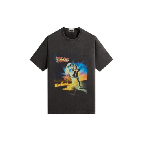 Kith x Back to the Future Chrome Title Vintage Tee Black