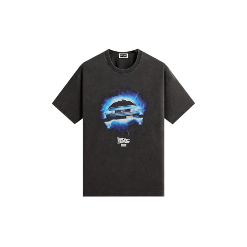 Kith x Back to the Future DeLorean Front Back Vintage Tee Black