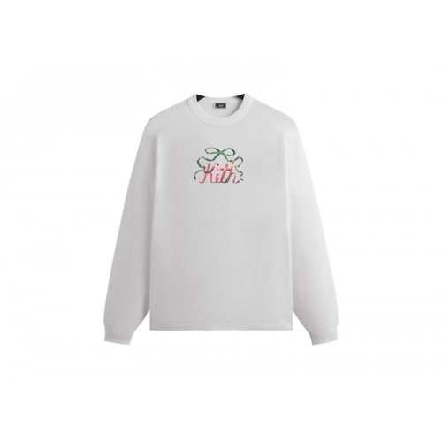 Оригинальный шмот Kith Kithmas Ribbon Long Sleeve Tee White