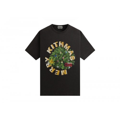 Оригинальный шмот Kith Kithmas Tree Vintage Tee Black