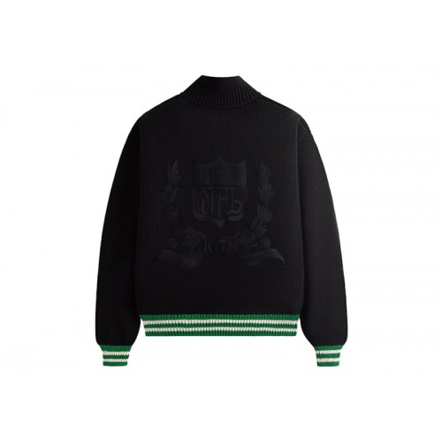 Оригинальный шмот Kith x NFL 47 Jets Wyona Full Zip Sweater Black