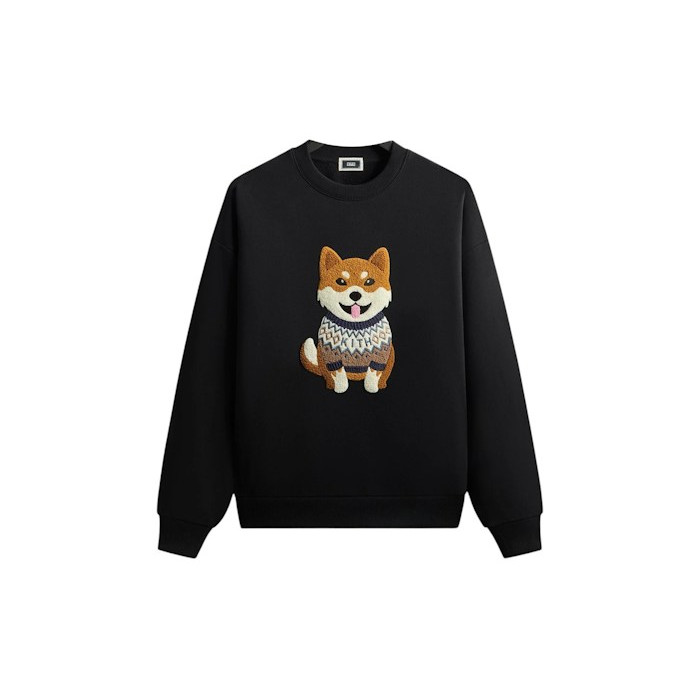 Свитшот Kith Kithmas Shiba Nelson Crewneck Black Свитшот Kith Kithmas Shiba Nelson Crewneck Black