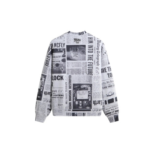 Kith x Back to the Future Newspaper All-Over Printed Nelson Crewneck Light Heather Grey Kith x Back to the Future Newspaper All-Over Printed Nelson Crewneck Light Heather Grey