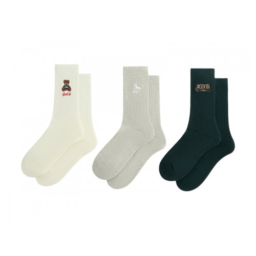 Оригинальный шмот Kith Kithmas 3 Pack Crew Socks Multi