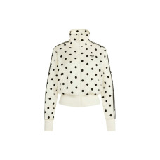 adidas Womens Satin Polka Dots TT Track Jacket Off White