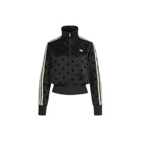 adidas Womens Satin Polka Dots TT Track Jacket Black