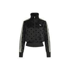 adidas Womens Satin Polka Dots TT Track Jacket Black