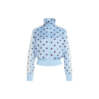 adidas Womens Satin Polka Dots TT Track Jacket Clear Sky