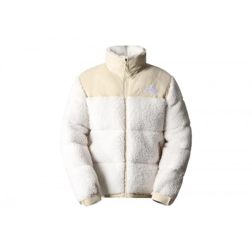 The North Face High Pile 600 Fill Recycled Waterfowl Down Nuptse Jacket Gardenia White-Gravel