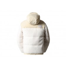 The North Face High Pile 600 Fill Recycled Waterfowl Down Nuptse Jacket Gardenia White-Gravel