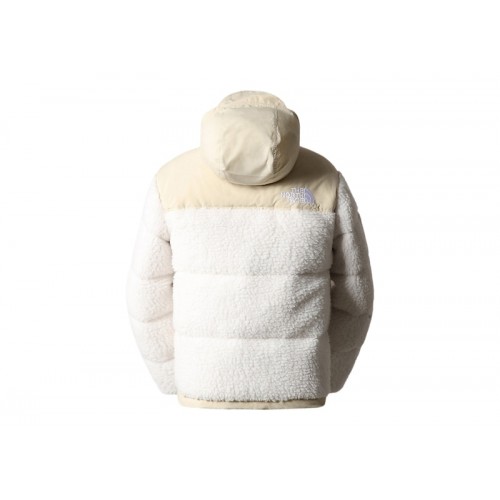 The North Face High Pile 600 Fill Recycled Waterfowl Down Nuptse Jacket Gardenia White-Gravel