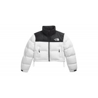 The North Face Womens Nuptse Short Jacket White Dune