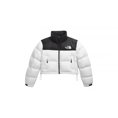 The North Face Womens Nuptse Short Jacket White Dune