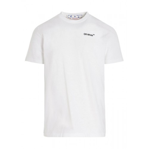 Оригинальный шмот OFF-WHITE Text Logo Caravaggio Saint Jerome Writing Arrows Slim Fit T-Shirt White/Black