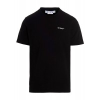 OFF-WHITE Text Logo Caravaggio Saint Jerome Writing Arrows Slim Fit T-Shirt Black/White