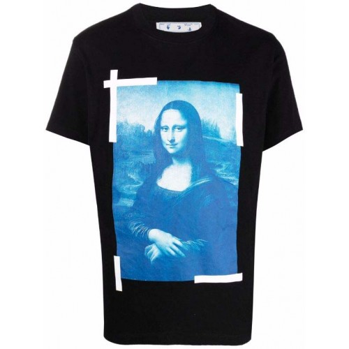Оригинальный шмот OFF-WHITE Monalisa Slim S/S Tee Black/Blue