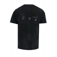 OFF-WHITE Slim Fit Drowning Logo Vintage T-Shirt Black