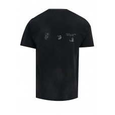 OFF-WHITE Slim Fit Drowning Logo Vintage T-Shirt Black