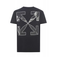 OFF-WHITE Slim Fit Caravaggio Saint Jerome Writing Arrows T-Shirt Black