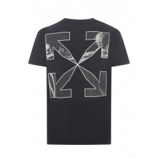 OFF-WHITE Slim Fit Caravaggio Saint Jerome Writing Arrows T-Shirt Black