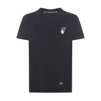 OFF-WHITE Slim Fit Caravaggio Saint Jerome Writing Arrows T-Shirt Black