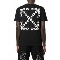 OFF-WHITE Off-White Men Chain Arr Slim S/S Tee Black/White