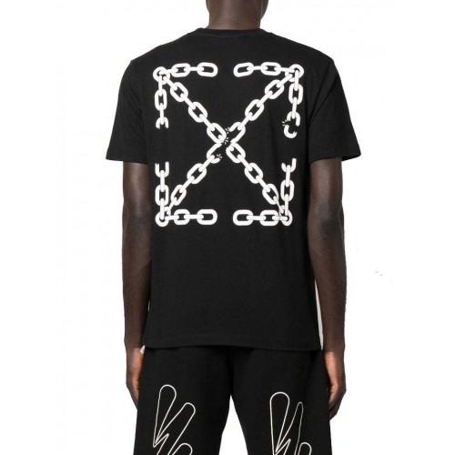 Оригинальный шмот OFF-WHITE Off-White Men Chain Arr Slim S/S Tee Black/White