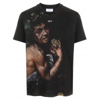 OFF-WHITE Bacchus-Print Cotton T-shirt Black