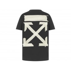 OFF-WHITE Slim Fit Tape Arrows T-Shirt Black/Beige
