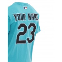 OFF-WHITE x MLB Miami Marlins T-Shirt Lake Blue/Black