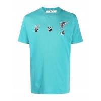 OFF-WHITE x MLB Miami Marlins T-Shirt Lake Blue/Black