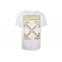 OFF-WHITE Slim Fit Tape Arrows T-Shirt White/Beige