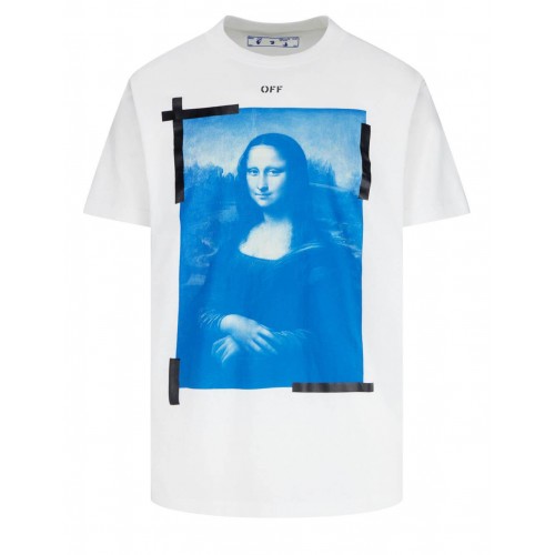 Оригинальный шмот OFF-WHITE Slim Fit Mona Lisa Print T-shirt White