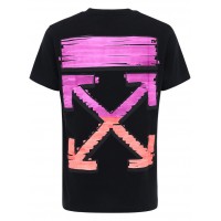 OFF-WHITE Slim Fit Marker Arrows T-shirt Black Fuchsia