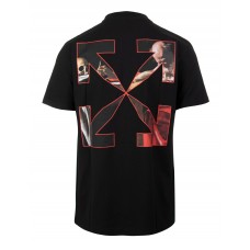 OFF-WHITE Slim Fit Caravaggio Saint Jerome Writing T-shirt Black