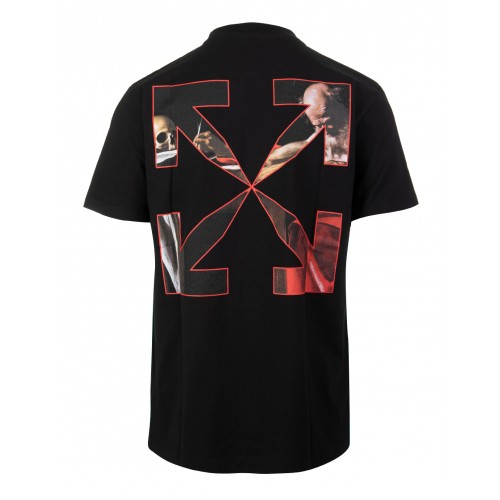 Оригинальный шмот OFF-WHITE Slim Fit Caravaggio Saint Jerome Writing T-shirt Black