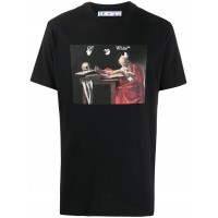 OFF-WHITE Slim Fit Caravaggio Saint Jerome Writing T-shirt Black