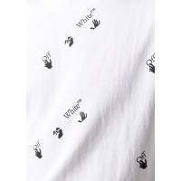 OFF-WHITE All Over Logo Print T-Shirt White Black