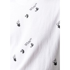 OFF-WHITE All Over Logo Print T-Shirt White Black