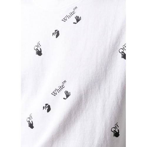 Оригинальный шмот OFF-WHITE All Over Logo Print T-Shirt White Black