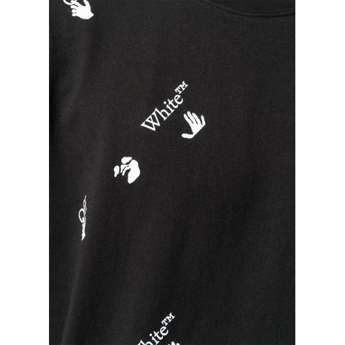 Оригинальный шмот OFF-WHITE All Over Logo Print T-Shirt Black White