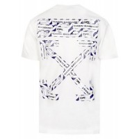 OFF-WHITE Slim Fit Airport Tape Print T-Shirt White