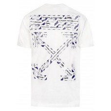 OFF-WHITE Slim Fit Airport Tape Print T-Shirt White